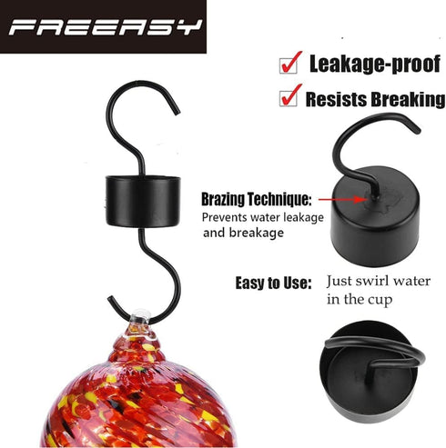 Hummingbird Feeder Ant Moat, Hummingbird and Oriole Feeder Hanging Ant Guard, Feeder Accessory Hooks - 2 Packs...
