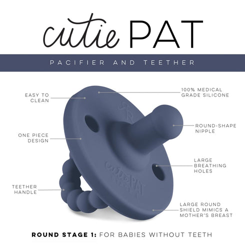 Ryan & Rose Cutie PAT Pacifier Teether (Stage 1, Captain)...