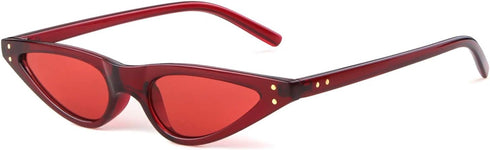 GIFIORE Retro Small Cat Eye Sunglasses Y2K Tinted Colored Lense Black Skinny Tiny Sun Glasses...