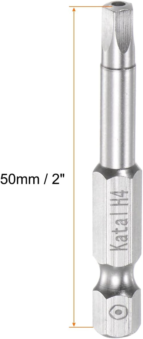 H4 Pentagon Screwdriver Bit 1/4" Hex Shank 2" Length Magnetic Security Screw Driver Power Tool...