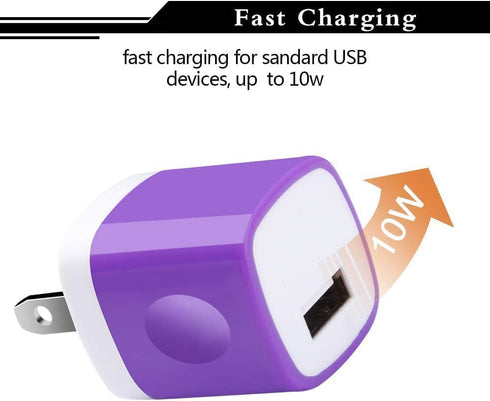 USB Charger,Charging Block 5-Pack 1A/5V USB Power Home Travel Adapter Wall Charger Cube Brick Box Base Head Compatible with Phone 14 13 12 11 X 8 ...