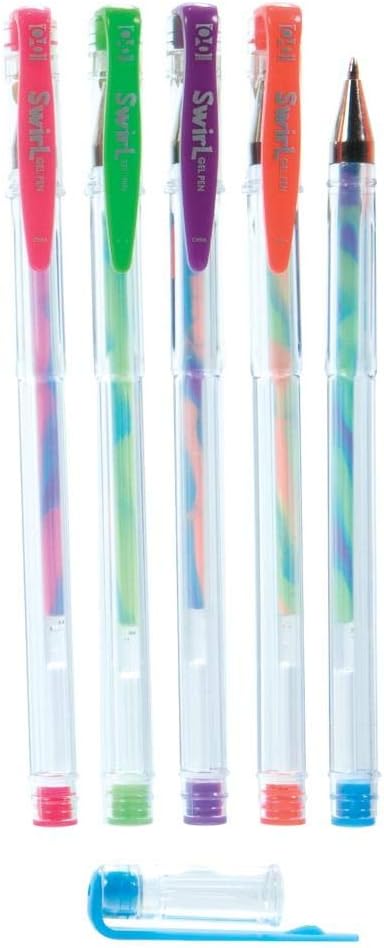 Raymond Geddes Multicolored Swirl Gel Pens (Pack of 50)...