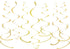 Gold Party Hanging Swirl Decorations Plastic Streamer for Ceiling, Pack of 28...
