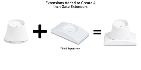 Wall Nanny 4 Inch Extension Accessories for Baby Gate (Made in USA) Connect Extensions to Wall Nanny's and Add 4 Inches in Length to Baby Gates - ...