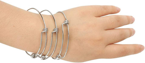 Serdokntbig Yumei Jewelry Adjustable Wire Blank Bangle Bracelet for Womens DIY Jewelry Making,2.6 Inch,Pack of 20...