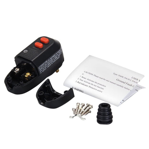 GutReise GFCI Replacement Plug Assembly,Ground Fault Circuit Interrupter Safety RCD Protection Manual Reset 15 Amp Grounded 2 Wires 2-Prongs (2-Pr...