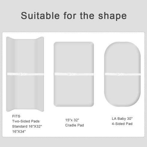 Super Soft and Stretchy Changing Pad Cover 2pk by BlueSnail (Heather Grey)...