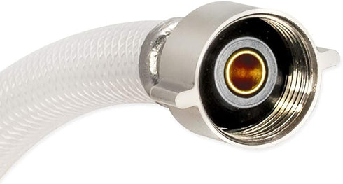 Eastman 12 Inch Flexible Toilet Connector, 7/8 Inch Ballcock x 3/8 Inch Compression Inlet Connection, 48145...