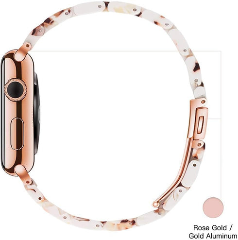 Light Apple Watch Band-Fashion Resin Apple Watch Series 8 Series 7 band, iWacth Bands, Apple Watch Bands for Women Compatible with Apple Watch Ser...