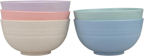 Wheat Straw Bowls 26 oz Bowls, Cereal Bowl Set of 5, Large Unbreakable Bowls for Kitchen,Dishwasher & Microwave Safe...
