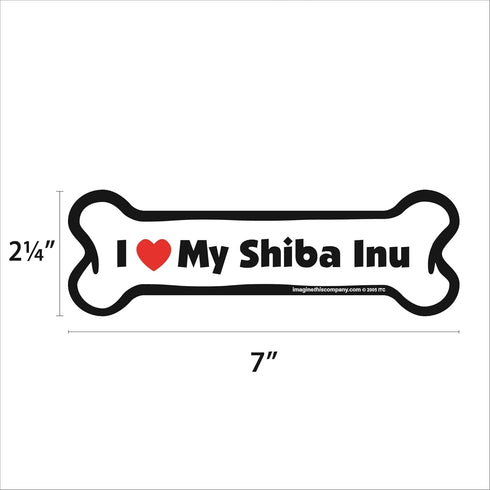 Imagine This Company I Love My Breed Bone Shaped Pet Magnet; Removable Magnets for Cars, Fridges, Lockers & More, Stylish Pet Inspired Car Accesso...