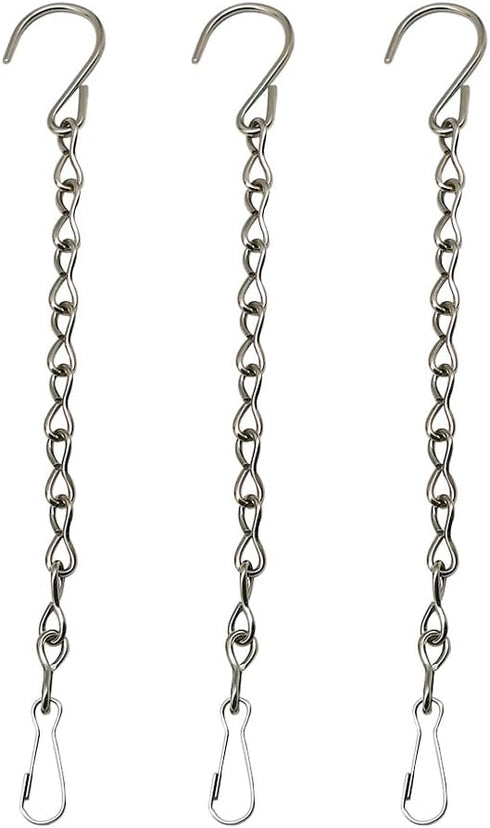 3 Pack Hanging Chain for Garden Plants, Lanterns Bird, Feeders, 9.5 Inch Hanging Chains for Hanging Basket, Wind Chimes and Decorative Ornaments (...