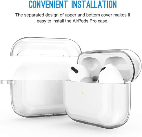 valkit Compatible Airpods Pro Case Cover, Clear Airpod Pro Soft TPU Protective Case 2019 with Keychain Shockproof Cover for Apple Airpods Pro Char...
