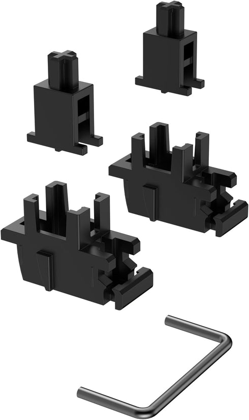 DUROCK Plate Mount Stabilizer V3, Innovative Pre-clipped Stem for Minimum Wire Wobble 2U 6.25U 7U Keyboard Stabilizers (V3 Nero 80% Kit)...