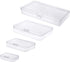 8 Pieces Mixed Sizes Rectangular Empty Mini Clear Plastic Organizer Storage Box Containers for Craft Projects...