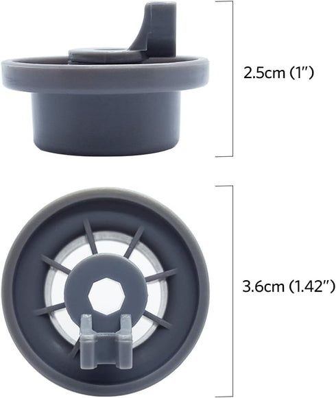 Durable 165314 4-Pack Dishwasher Lower Rack Wheel Replacement for Bosch and Kenmore Dishwasher - Replaces 00420198 420198 PS3439123