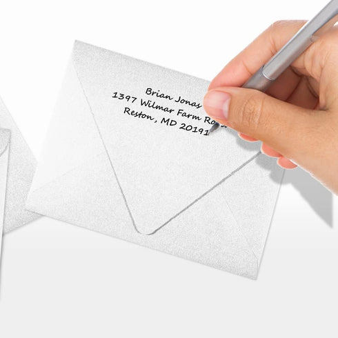LUXPaper A2 Contour Flap Invitation Envelopes | 4 3/8" x 5 3/4" | Crystal Metallic | 80lb. Text | 50 Qty...