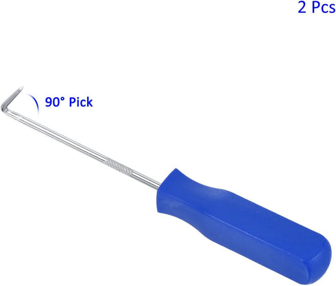 2 Pack 90 Degree Picks - Oil Seal Gasket Precision Screwdriver Puller Remover, Sturdy Durable, Apply to Engine Blocks Cylinder Heads (142mm, Blue)...