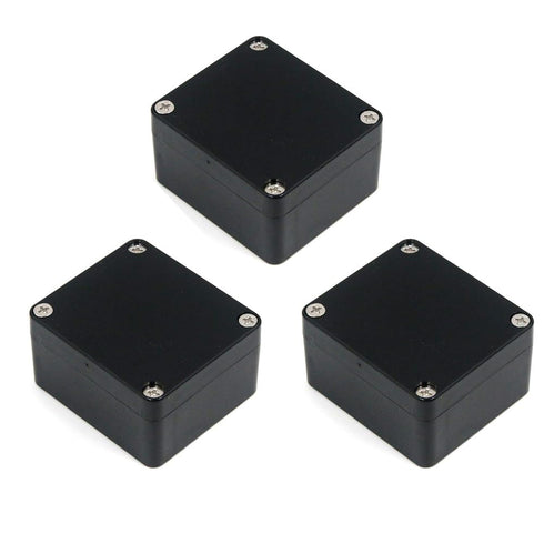 YXQ 63x58x35mm Waterproof Electric Project Case Junction Box with Cover Black Plastic, 3-Pack...