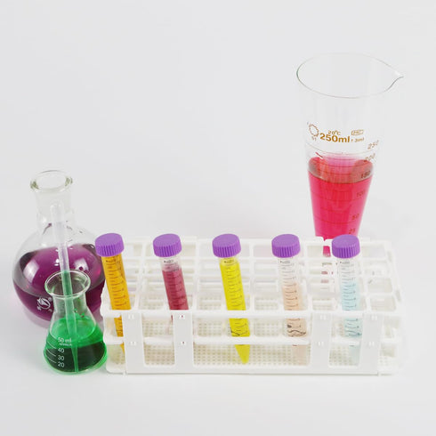 Plastic Test Tube Rack for 20mm, 40 Wells, White,Detachable (40 Hole)...