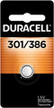 Duracell 301/386 Silver Oxide Button Battery, 1 Count Pack, 301/386 Battery, Long-Lasting for Watches, Medical Devices, Toys, and More...