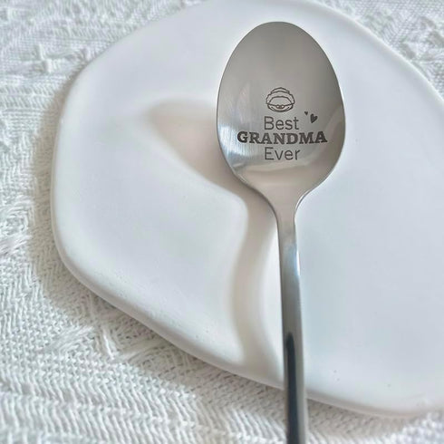 Gifts for Grandma from Granddaughter Grandson Best Grandma Ever Spoon for Grandma Grandmother Christmas Mothers Day Gift for Grandma Granny Coffee...