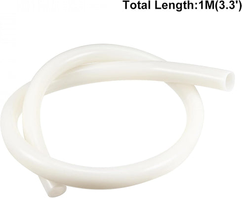 uxcell 15mm x 18mm Beige Heat Resistant Silicone Tube Water Air Pump Hose 1M Length...