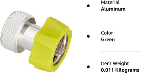 Sun Joe Hose Adaptor Series SPX-AGHA Universal 3/4-Inch Aluminum Pressure Washer to Garden, Compatible with all SPX-series pressure washer, Green...