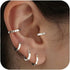 DEARMAY 5 Pairs Silver Huggie Hoop Earring Sets for Women, S925 Sterling Silver Post Small Cubic Zirconia Earrings Jewelry Hypoallergenic Trendy W...