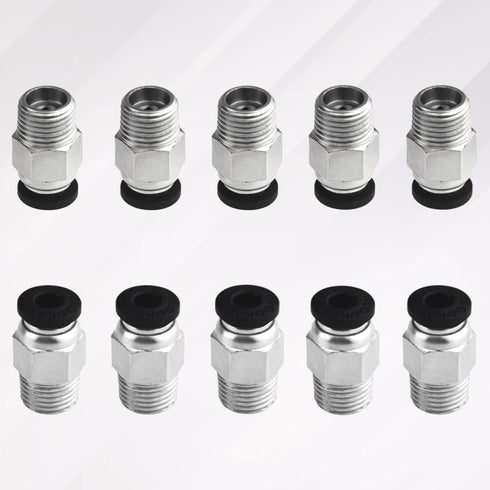 10Pack 1/8" NPT Male Thread 4mm Pneumatic Push-to-Connect-Fittings Air Fittings PC4-N1...