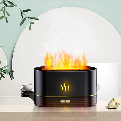 Flame Diffuser for Home, Mist Humidifier Aromatherapy Diffuser for Essential Oil, Waterless Auto-Off Protection for Spa Home Yoga Office Gifts for...