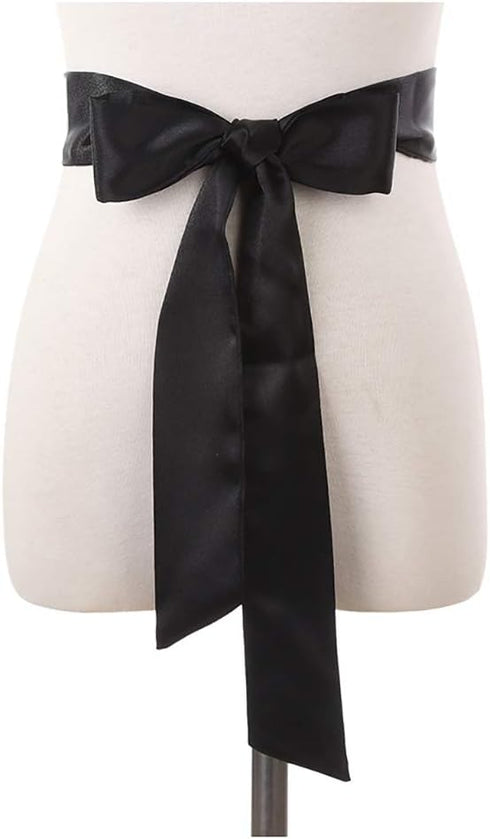 Long Ribbon Sash Belt for Dress Wedding Sash Bridal Silk Satin Belts Dress JW61...