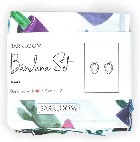 BARKLOOM Dog Bandana - Arizona Detour Set - Black & White Dog Outfit with Adventure & Cactus Themes - Elegant Dog Accessories for Your Beloved Pet...