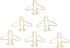Zerodis Airplane Shaped Paper Clips, 100Pcs Mini Cute Paperclips Portable Electroplated Metal Office Clips for Document Sorting and Organizing Off...