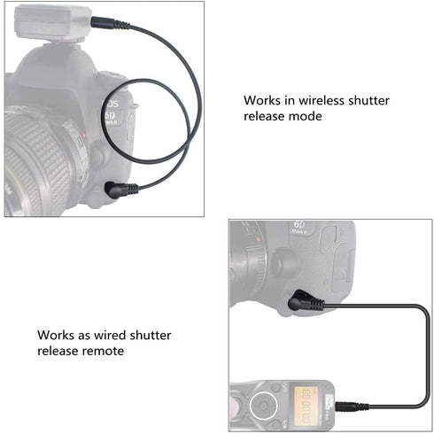 3.5mm-S2 Off Camera Shutter Connecting Cable Cord Compatible with Sony Cameras and Pixel Shutter Remote Control TW283-Series...