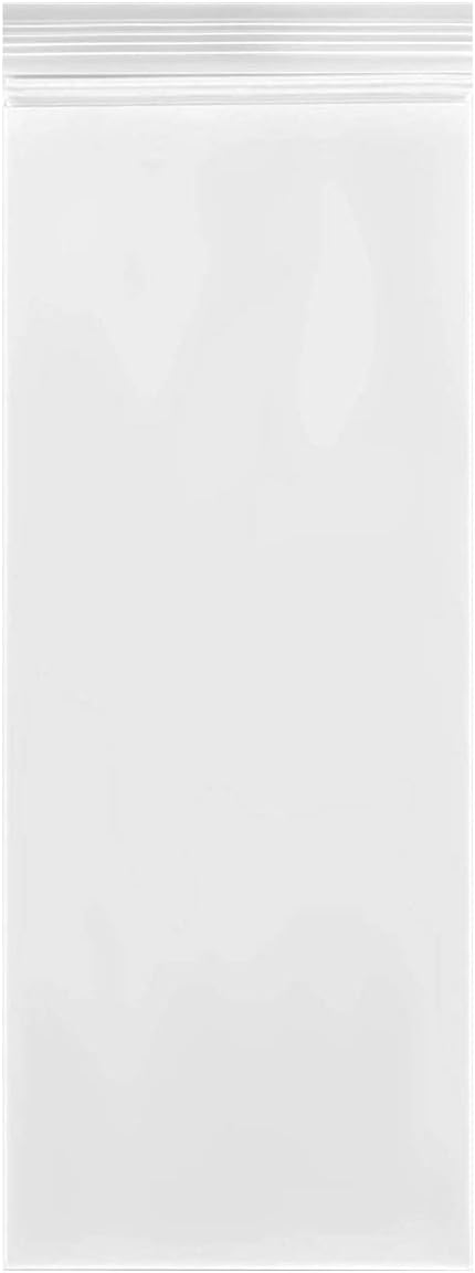 100 Count Clear Resealable Tall Thin Zip Bags, Long Thin Ziplock Bags - 3.9" x 11.8" (10 x 30 cm)...
