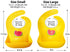 2-Pack Waterproof Silicone Baby Bib Lightweight Comfortable Easy-Wipe Clean (Orange/Yellow, Small)...