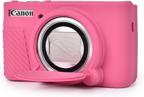 MUZIRI KINOKOO Camera Case for Canon PowerShot SX740 SX730 HS Camera - Soft Silicone Bag for Canon SX730 SX740 HS Camera with Removeable Lens Cove...