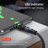 Magnetic Charging Cable, PD 60W USB C Cable Fast Charging, 7 pin 540° Rotation with Led Light, 480Mbps Data Transfer, 3 in 1 Cord for iPhone, Andr...