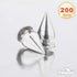 PMLAND 200 Sets/Pairs 9.5mm Silver Cone Spikes Screwback Studs DIY Craft Cool Rivets Punk...