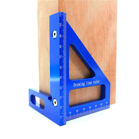 45/90 Degree Aluminum Alloy Woodworking Square Protractor Miter Triangle Ruler Layout Measuring Tool for Engineer Carpenter...