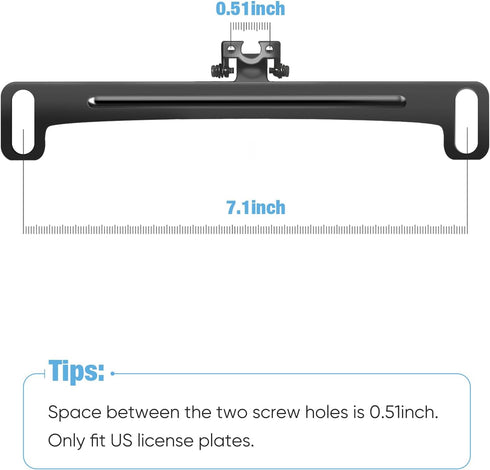 Back Up Camera License Plate Mount,(2PCS)PixelMan Universal Metal Backup Camera Mount,Back Camera Rear Cam Holder,Automotive Dash Cam Rear View Ca...