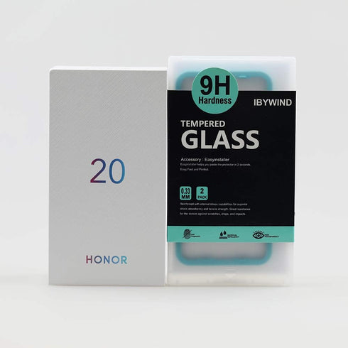 Ibywind Screen Protector For Honor 20/Nova 5T,with 2Pcs Tempered Glass,1Pc Camera Lens Protector,1Pc Backing Carbon Fiber Film [Fingerprint Reader...