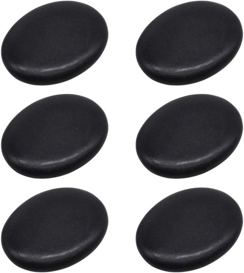 Healifty 6Pcs Hot Stones Massage Stones Spa Power Natural Rocks for Body Relax...