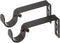 Ivilon Fixed Brackets for Curtain Rods - for 7/8 or 1 Inch Rods. Set of 2 - Antique Black...