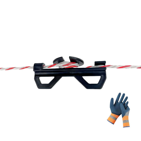 25 Pcs Electric Fence Poly Wire Tensioner,Rapid Rope Wire Tightener,Portable Electric Fence Insulator for Inline Fixing...