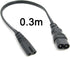 cablecc IEC 60320 C8 Plug to C7 Receptacle Male to Female Extension Power Supply Main Adapter Cable 30cm...