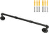 Industrial Pipe Clothing Rack, 30'' Wall Mounted Clothes Garment Rack , Black Iron Pipe Clothes Hanging Bar, Heavy Duty Metal Hanging Rod for Reta...