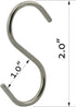 24-Pack 2 Inch S Shaped Hanging Hooks, Heavy-Duty Genuine Solid Polished Stainless Steel,for Jewelry, Key Ring,Kitchen Spoon Pot Multiple uses...