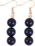 RIAH FASHION Multi Beaded Bubble Statement Necklace - Round Ball Chunky Drape Bib Collar Marbled, 7 Layer Long...